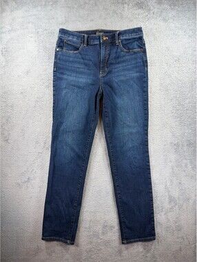Talbots Women's Size 10 High Rise Straight Leg Jeans Dark Wash Denim